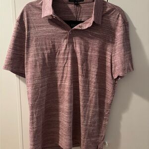 Men's Red Striped Polo Shirt